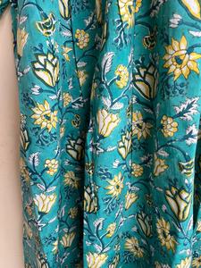 ชุดเดรสยาวผ้าฝ้ายอินเดียลำลองสำหรับผู้หญิงเดรสแม็กซี่ปักลายดอกไม้แขนยาว - Product Image 5