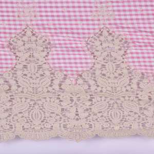 Top selling Breathable Woven Combed Lightweight <b>Pink</b> & White Gingham Cotton <b>Fabric</b> for Girls' Tops Dresses & DIY Projects - Product Image 4