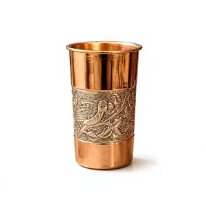Tazas de Cobre Vintage Hechas a Mano, Taza de Metal con Asa, Ecológica, para Bebidas en el Hogar, Estilo Ayurvédico Tradicional - Product Image 6