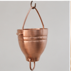 โซ่รับน้ำฝนแบบแขวนทำจากทองแดง ตกแต่งสวนภายนอก สไตล์เรียบง่าย - Product Image 5