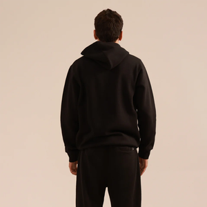 OEM ODM Wholesale <b>Men</b> Casual Solid Olive Green Zip Fleece <b>Hoodie</b> Long Sleeve Outerwear Blank Sweatshirts - Product Image 2