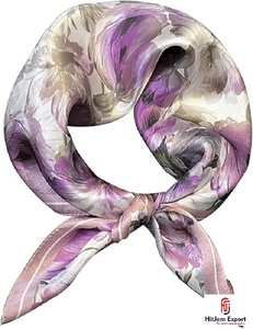 Luxury Printed Short <b>Scarf</b> Fabric Custom OEM ODM White Label Textile Manufacturer Fashion Accessories Supplier - Product Image 4