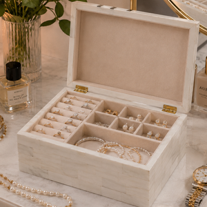 Decorative Bone Inlay Jewelry <b>Box</b> | Handmade Storage <b>Box</b> Black White Geometric <b>Box</b> | Luxury Home Decor <b>Gift</b> <b>Box</b> Table Decor - Product Image 4