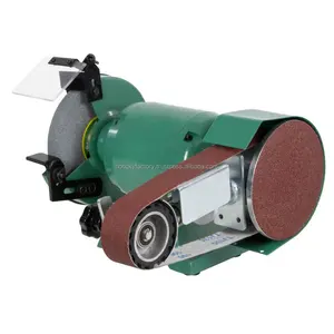 Moedor de bancada com acessório de forro 1HP 1.5HP 2HP 380V 200mm Combinação de motor de moedor de bancada e lixadeira de correia funcionando estavelmente