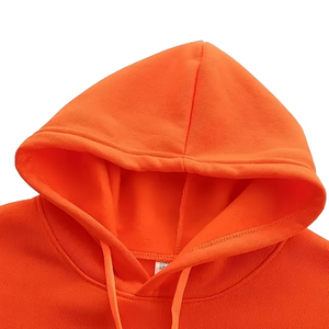 เสื้อฮู้ดผู้ชายสีส้ม ทรงปกติ สวมใส่สบายๆ สำหรับฤดูใบไม้ร่วง ผ้าถักเฟรนช์เทอร์รี่ ไม่บุซับใน - Product Image 4