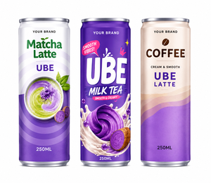 Café Ube Latte de Marca Privada, 250 ml, Café Helado Enlatado, Bebida Cremosa y Suave con Cafeína, Diseño de Etiqueta Gratuito, Muestra Gratuita - Product Image 6