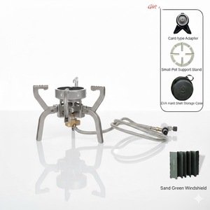 เตาอินฟราเรดแบบแยกส่วนสำหรับตั้งแคมป์ เตาแก๊สแบบพับได้สำหรับเดินทาง พร้อมอุปกรณ์จุดไฟ - Product Image 1