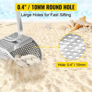 Pala da Spiaggia Multifunzione in Acciaio Inossidabile per Rilevamento Metalli con Foro da 10 MM - Product Image 2