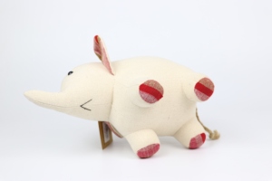 Juguetes de Peluche al por Mayor, Hechos a Mano, Brocado de Elefante Étnico Tailandés de Nghe An, Color Azul/Rojo, 15 cm de Altura - Product Image 3