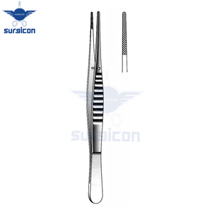 Pinzas de Waugh para Aplicación de Apósitos, 20 cm / 8 Pulgadas, Acero Inoxidable, Instrumento Quirúrgico con Puntas Finas Dentadas para Cirugía General - Product Image 4