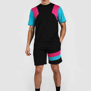 Ensemble chemise et short pour homme, couleur noire, manches courtes, décontracté, été, deux pièces, tenue assortie, vêtements de sport pour tous les jours - Product Image 3