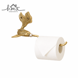 Modern Gold Brass Hexagon Backplate Toilet Paper Holder Angular Triangular Arm <b>Wall</b> Mounted Bathroom Holder Minimalist Design - Product Image 6