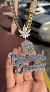 CONCEPTION Nuevo Collar con Letras 3D Chapadas en Oro, Plata 925, Moissanita Brillante, Certificado GRA, Joyería Hip Hop para Hombre - Product Image 3