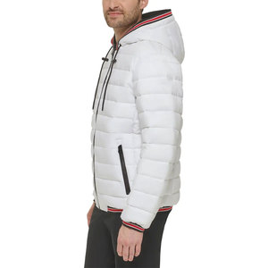Chaqueta de burbujas con capucha para hombre, diseño único, corte ajustado, informal, manga larga, poliéster, cierre completo, a prueba de viento, acolchada para invierno. - Product Image 6