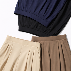 Pantalon large ultra-extensible à taille haute élastique, coupe droite, décontracté, respirant, printemps, dentelle unie, 77% Nylon 23% Spandex - Product Image 5