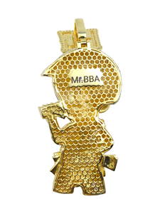 Colgantes de Moissanita Iced Out con Diseño de Dibujos Animados Estilo Hip Hop, Acabado en Oro Rosa, Joyería de Lujo para Fiestas y Estilo Urbano - Product Image 6