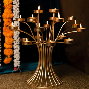 Modern <b>Tree</b> Design Metal Tea Light Candle Holder Decorative Multi Candle <b>Stand</b> for Home Decor Wedding and Event Centerpieces - Product Image 2