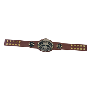 Ceinture de champion de baseball en cuir marron premium avec détails dorés - Parfaite pour les tournois et les fans de baseball - Product Image 6