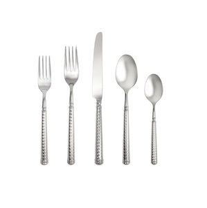 Ensemble de couverts en acier inoxydable au design moderne de qualité supérieure, comprenant fourchette, cuillère, couteau, compatible lave-vaisselle pour cuisine, restaurant, hôtel - Product Image 1