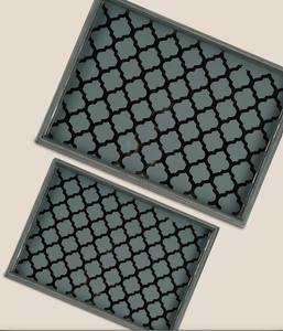 จานเสิร์ฟทรงสี่เหลี่ยมผืนผ้าเคลือบสีไม้สไตล์ร่วมสมัย ปลอดภัยสำหรับเครื่องล้างจาน เหมาะสำหรับใช้ในครัวและบ้าน - Product Image 3