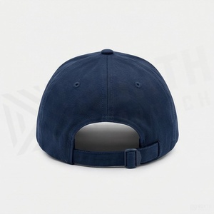 <b>Navy</b> Blue 6-Panel Baseball Cap Adjustable Fitted Unisex Cotton Twill Casual <b>Hat</b> Solid Color Adult Size - Product Image 2