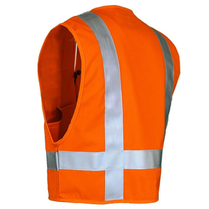 <b>Waterproof</b> Silk Screen Printed Best Selling Men's Hi Visibility <b>Work</b> Safety Vest Breathable Quick Dry Reflective Multi-Pockets - Product Image 4