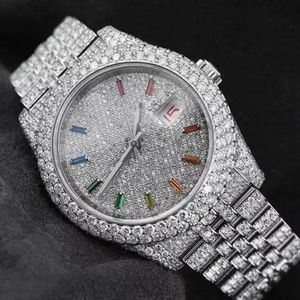 High Quality End Custom Moissanite Diamond Watch for Men Hip Hop Luxury <b>Wristwatch</b> with Shine Available At Competitive Price - Product Image 1