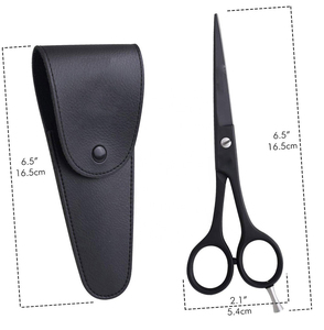 New Professional Beauty Barber Scissors Stainless Steel Sharp Ceramic Right Handed <b>Medium</b> Handle Salon Use Comb and <b>Case</b> - Product Image 5