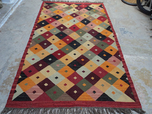 Alfombra Persa de Lana Kilim, Colorida, Tejida a Mano, de Tejido Plano, para Hogar, Oficina, Sala de Estar, Decoración de Automóviles, Alfombra de Oración, para Invitados, Oficina, Picnic, Cama - Product Image 1