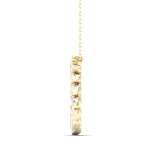 Colgante con Inicial de Letra G con Diamante Redondo Cultivado en Laboratorio, en Oro de 10K, 14K, 18K, Plata 925, 935, Joyería Personalizada al por Mayor - Product Image 4