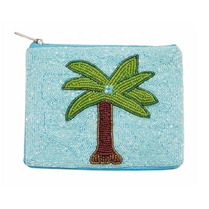 Hot Selling Glass Beaded Teal Champagne Bottle Design Coin Pouch Coin Collect Pouch For Gifted Women and <b>Girls</b> Accessory - Product Image 6