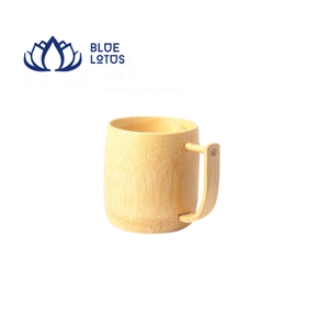 Blue Lotus Eco-Friendly <b>Bamboo</b> <b>Cup</b> Cylinder Vintage Design Reusable Tumbler 250-500ml for Business Gifts Party <b>Travel</b> & Camping - Product Image 1