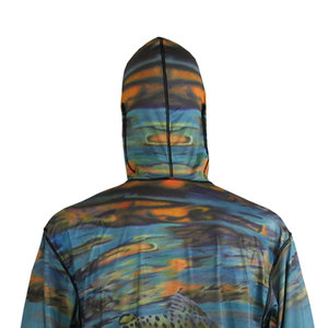 Sweat à capuche de pêche pour homme, léger, en polyester, UPF 50, respirant, séchage rapide, protection UV, vente en gros - Product Image 6