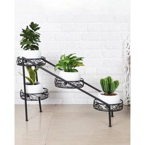 Macetas de Metal de Estilo Único con Soporte de Diseño Negro para Bares, Jardín, Balcón, Macetas Decorativas - Product Image 2