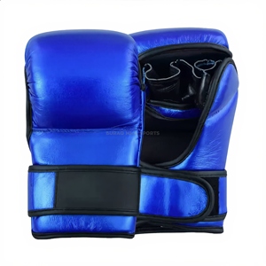 Gants de boxe MMA professionnels en cuir avec doublure intérieure épaissie pour fermeture – Légers, respirants, séchage rapide, unisexe - Product Image 1