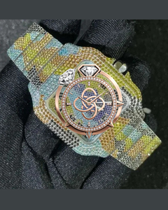 Custom Made Moissanite <b>Diamond</b> <b>Watch</b> Men Luxury Full Stone Setting Wristwatch - Product Image 1