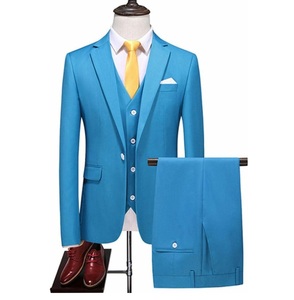 New Wholesale Factory Custom Design High Quality Business Men's <b>Suits</b> Elegant Formal Dress Slim Fit Plus Size Anti-Wrinkle - Product Image 3