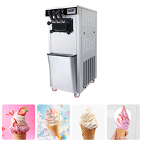 Solution complète pour glacier : Machine à glace molle commerciale en acier inoxydable certifiée Energy Star, garantie 1 an