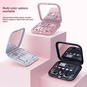 D07 65W PD 6-in-1มัลติอินเตอร์เฟซที่ชาร์จอย่างรวดเร็วชุดเก็บสายชาร์จกระจกแต่งหน้าพับได้โทรศัพท์ยืน OTG อะแดปเตอร์ซิม/TF การ์ด - Product Image 3