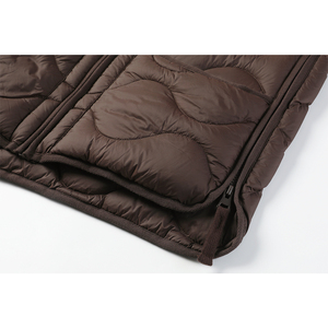 Onion <b>Quilted</b> Women’s Liner Jacket Collarless Lightweight Padded Puffer Coat Wave Stitch Inner Layer Outerwear Custom Logo OEM - Product Image 3