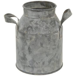 Vase à fleurs rustique style ferme, en métal galvanisé vintage, décoratif pour la maison, taille personnalisable - Product Image 2