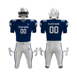 Ensembles de maillots de football américain personnalisés avec noms de joueurs, noms d'équipes, numéros, étiquettes personnalisés, respirants, manches courtes, 100% polyester - Product Image 6