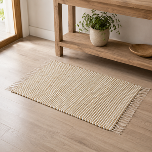 Striped Jute Eco Friendly PET Friendly <b>Bath</b> Rug Flat Weave Bohemian Area Rug Fringe Bathroom <b>Mat</b> <b>Non</b> <b>Slip</b> Camping Floor Carpet - Product Image 6