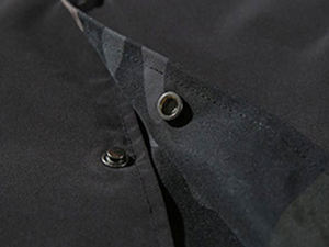 Blouson de motard noir pour homme avec doublure camouflage, résistant à l'eau, fermeture boutonnée, coupe classique, vêtement d'extérieur - Product Image 3