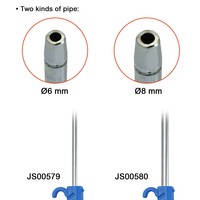 Pistolet à air comprimé frontal courbé à haut débit avec régulateur de volume d'air, corps en plastique POM durable 1/4" PT, modèle JS00579, pour votre marque