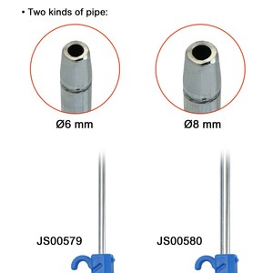Pistolet à air comprimé frontal courbé à haut débit avec régulateur de volume d'air, corps en plastique POM durable 1/4" PT, modèle JS00579, pour votre marque - Product Image 3