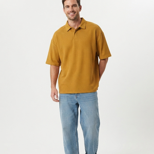 Polo de Alta Calidad 100% Algodón para Hombre, Logotipo Personalizado Bordado, Transpirable, Lujoso, Polo de Golf Liso para Hombre, Venta al Por Mayor - Product Image 4