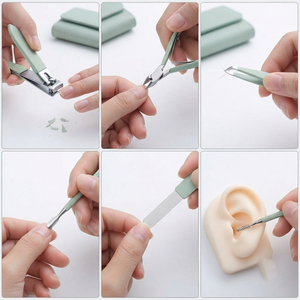 Professional 16 in 1 Stainless Steel Manicure Pedicure Nail Care Kit with PU Leather Travel <b>Case</b> - Product Image 2