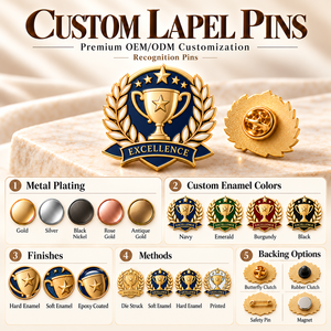 Badges métalliques personnalisés à double logo pour événements professionnels conjoints, fabricant OEM - Product Image 6