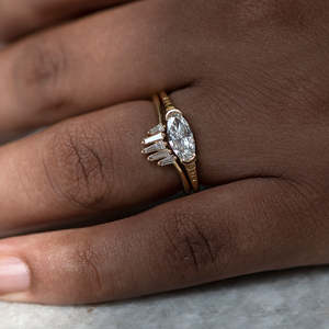 Women's Marquise Cut <b>Diamond</b> <b>Ring</b> In Yellow Gold Classic Style Engagement - Product Image 6